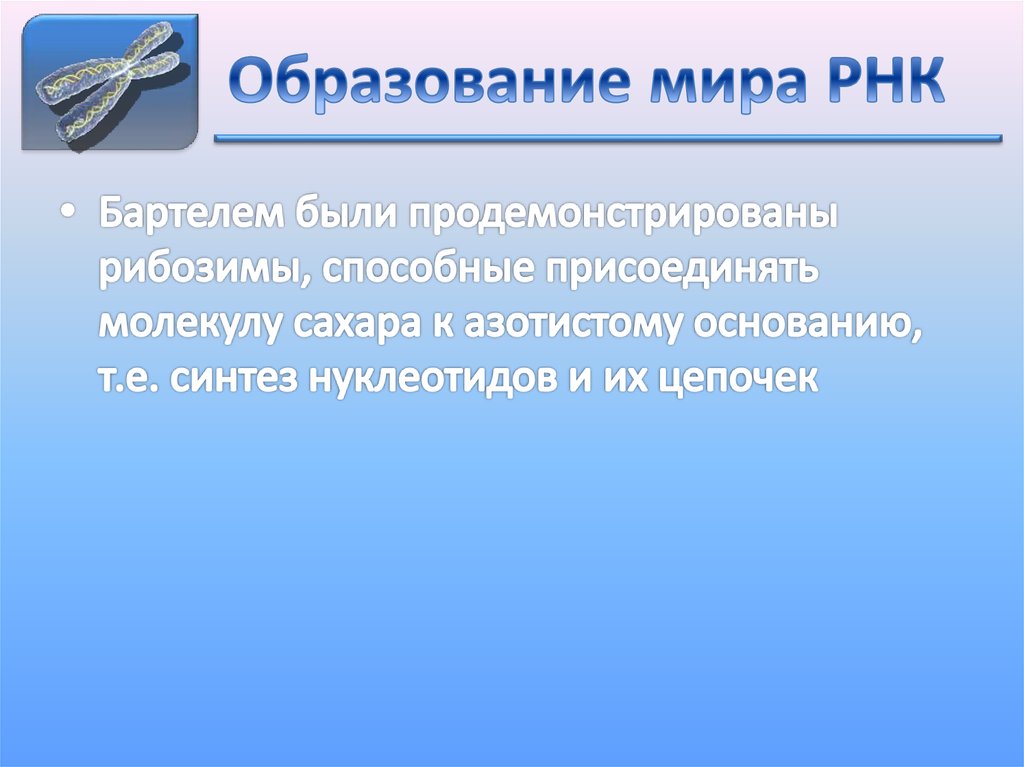 Образование мира РНК