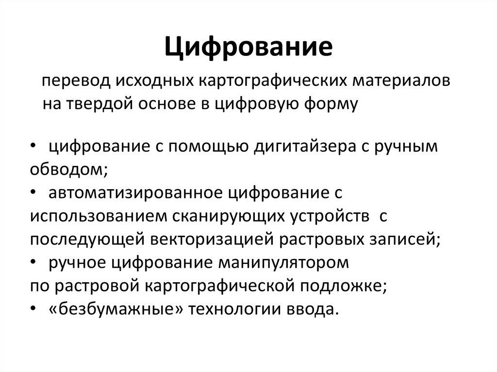 Цифрование картографического изображения