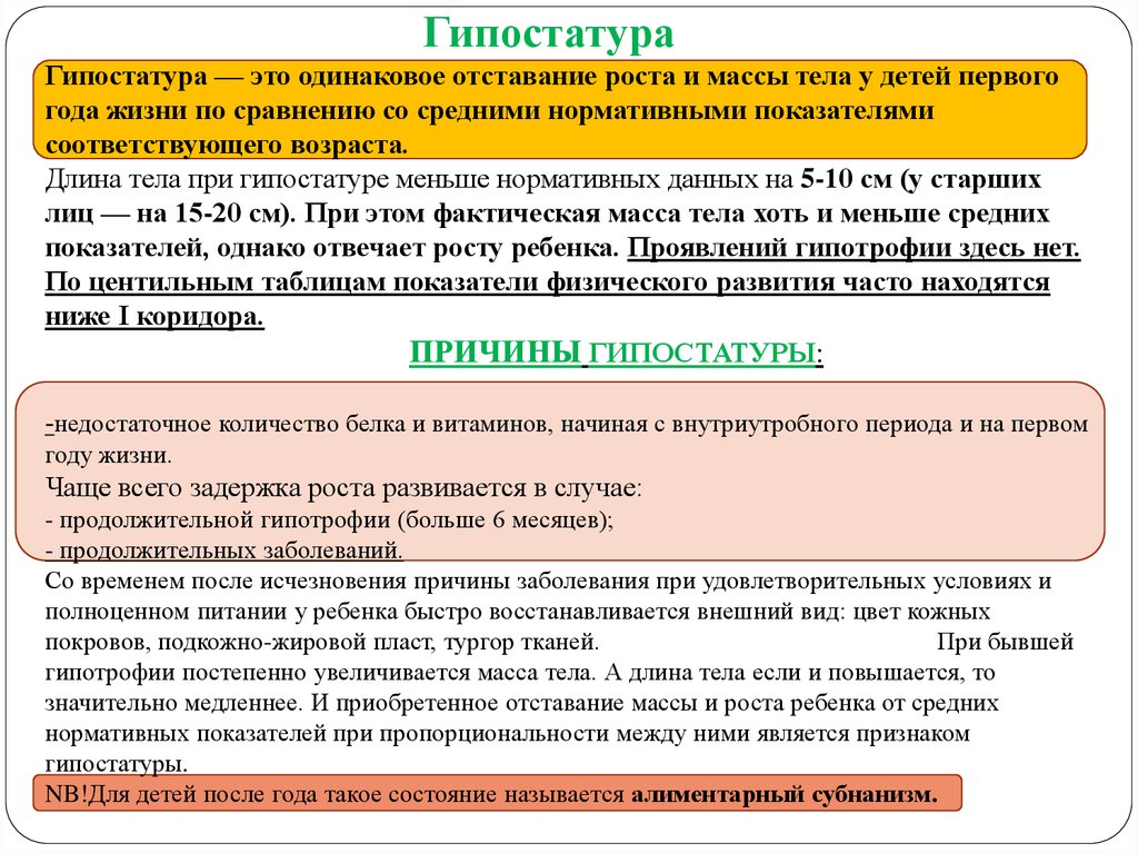 Гипостатура у детей презентация