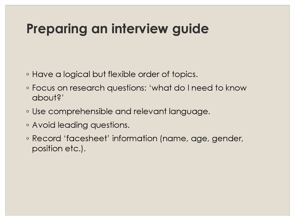 sample interview guide for qualitative research pdf