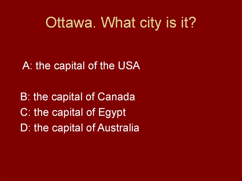 Ottawa. What city is it?