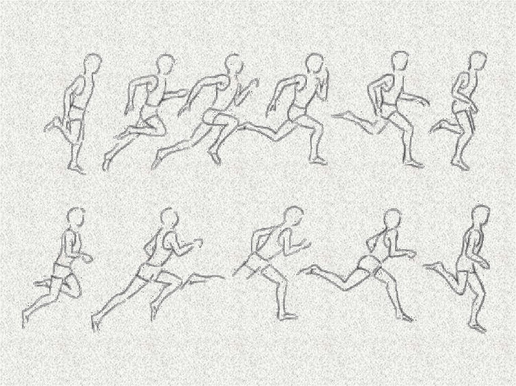 Девять поз. Человек в движении. Фигуры человечков в движении. Изо человек в движении. Рисование человечков в движении.