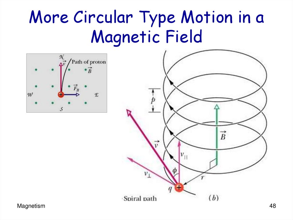 More Circular Type Motion in a Magnetic Field