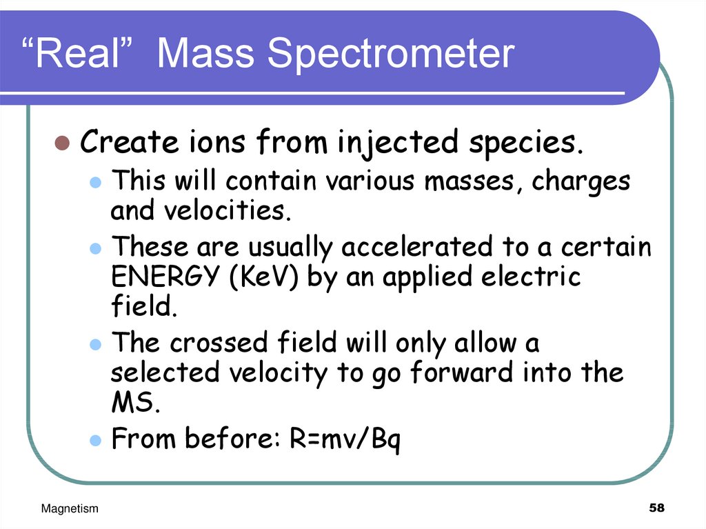 “Real” Mass Spectrometer