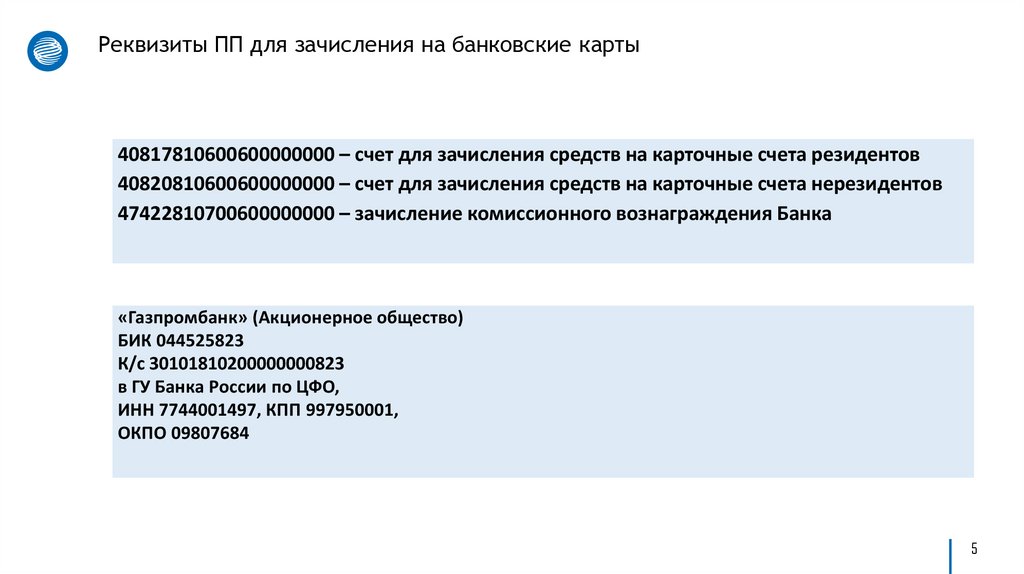 Зарплатный проект газпромбанка