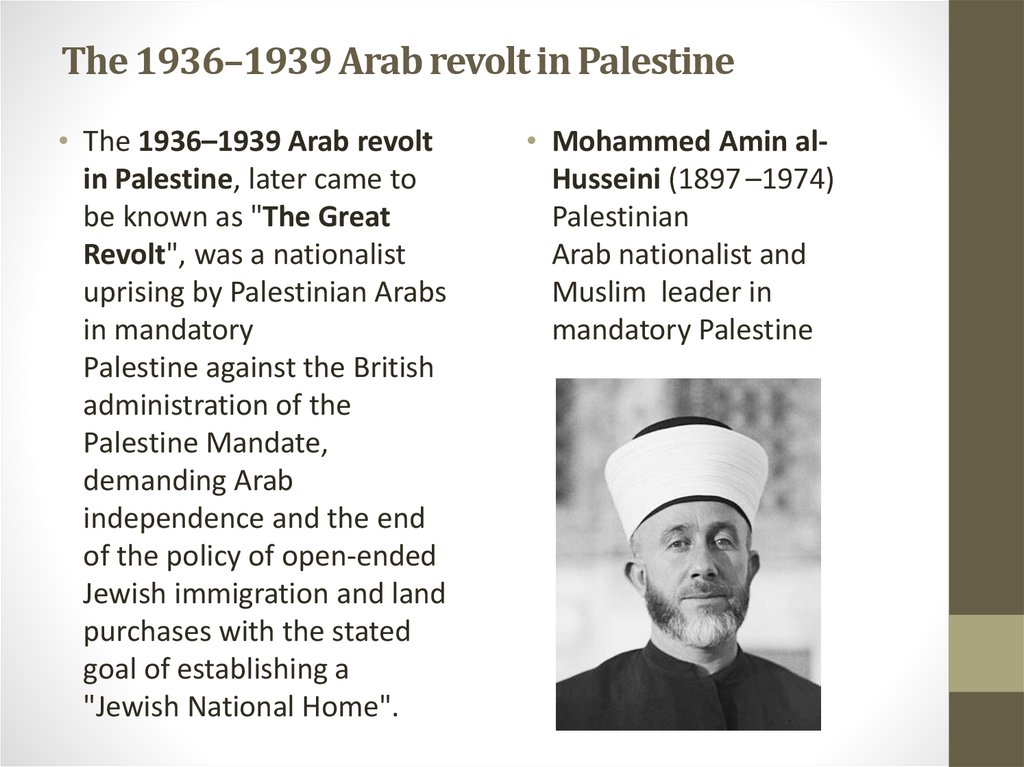 The 1936–1939 Arab revolt in Palestine
