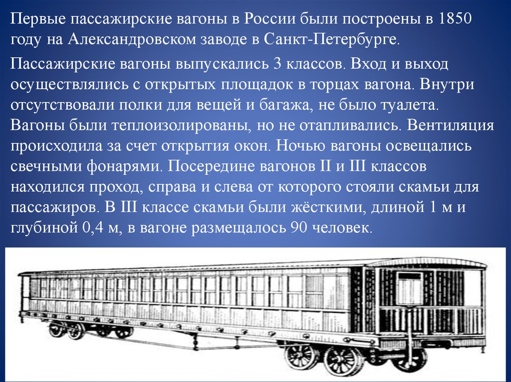 Пассажирским вагоном является. Вагон пассажирский 1850. Первые пассажирские вагоны. Первые пассажирские вагоны в России. Самый первый пассажирский вагон.