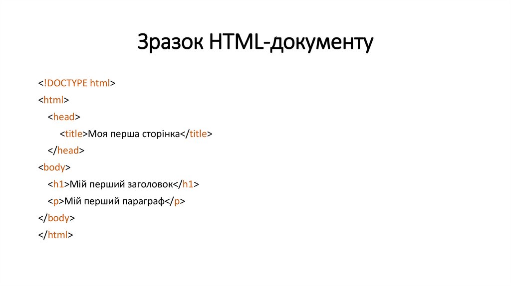 Зразок HTML-документу