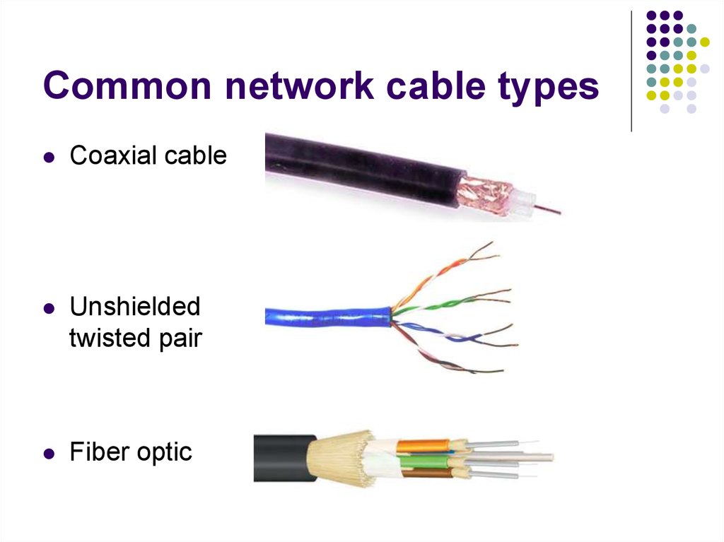 Common network cable types