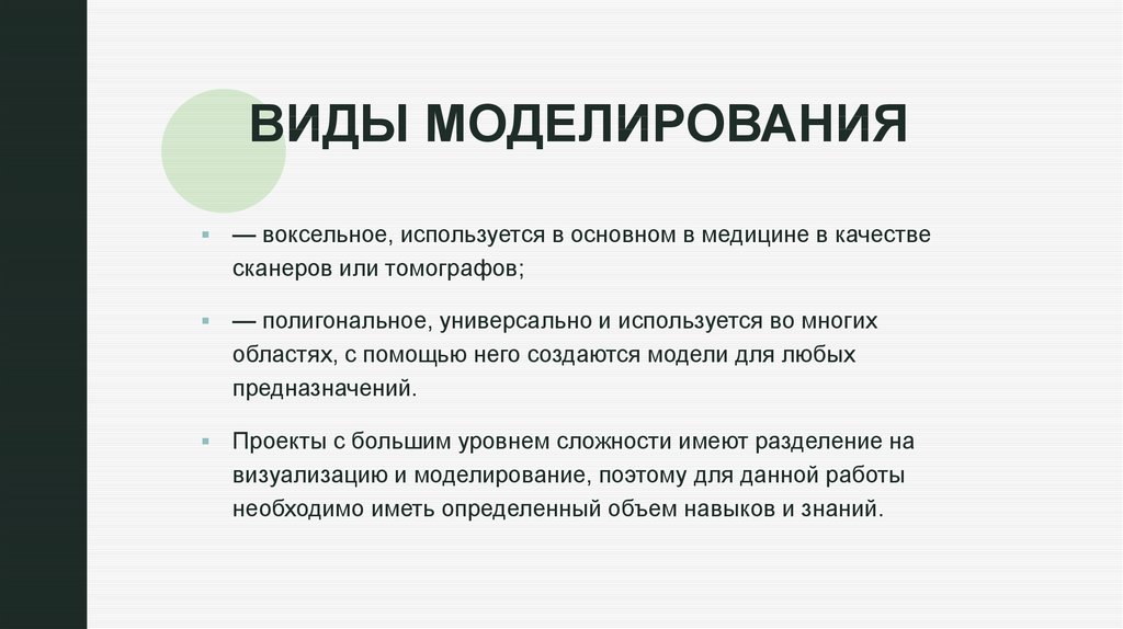 Виды моделирования. Типы моделирования в медицине. Виды моделирования в медицине.