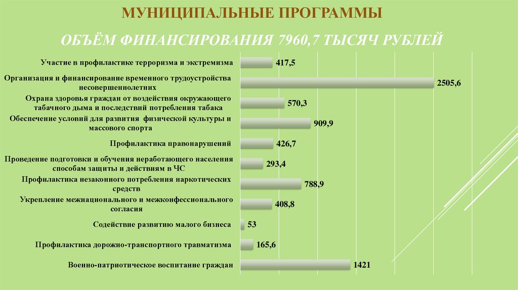 Объем программы. Исполнение объемов финансирования муниципальной программы.