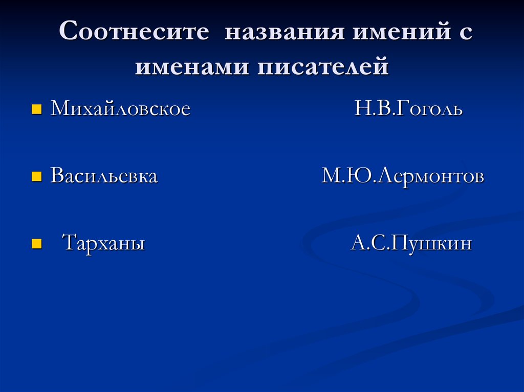 Контрольная работа по творчеству лермонтова и гоголя