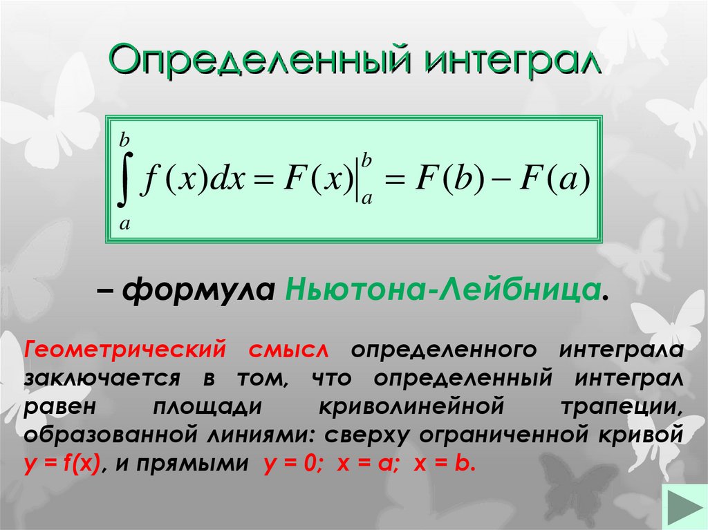 Что такое интеграл. Определённый интеграл. Определённый интеграл константы. Первообразная константы. Определенный интеграл от константы.