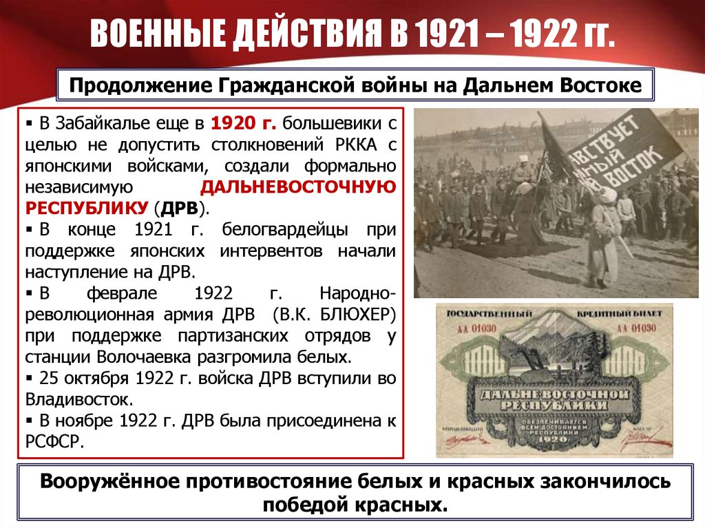 Гражданская революция будет в россии. 1921 1922 Завершение гражданской войны.