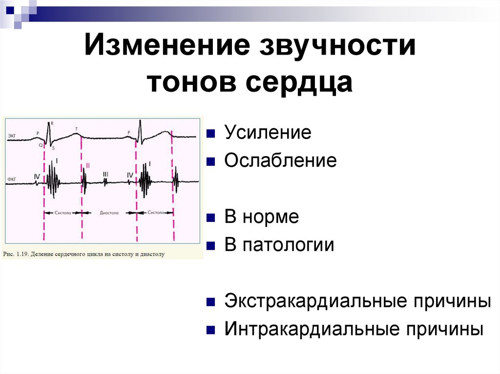 Ослабленные тоны сердца