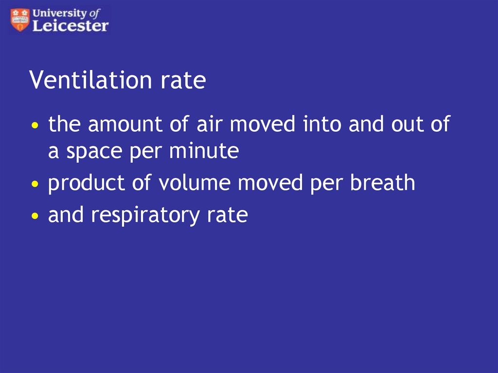 Ventilation rate