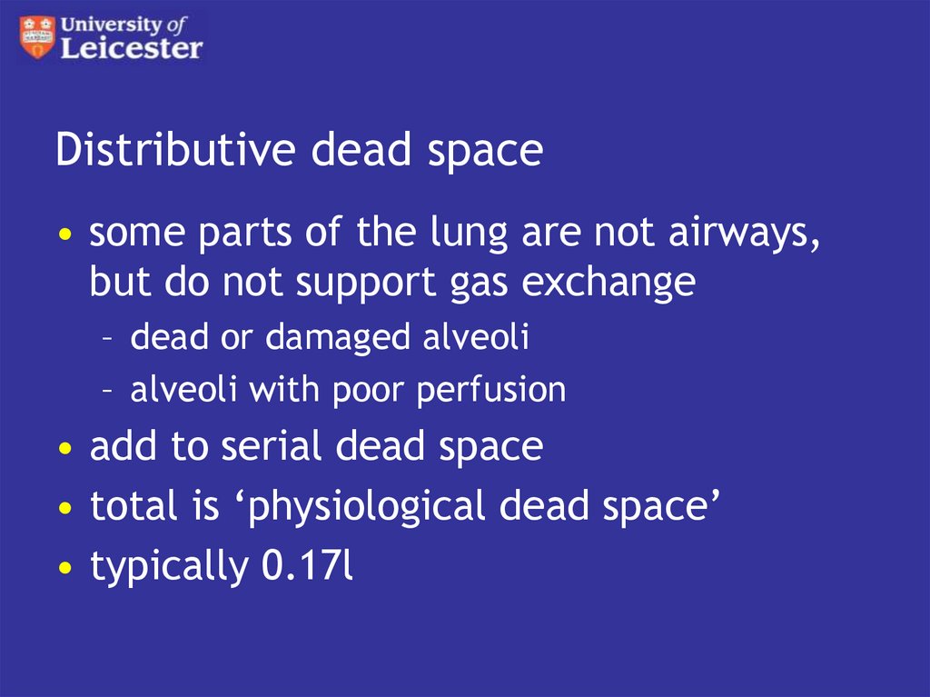Distributive dead space