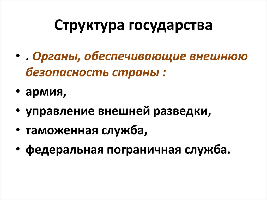 Структура государства. Строение государства. Внешняя структура государства. Структура экономики государства.