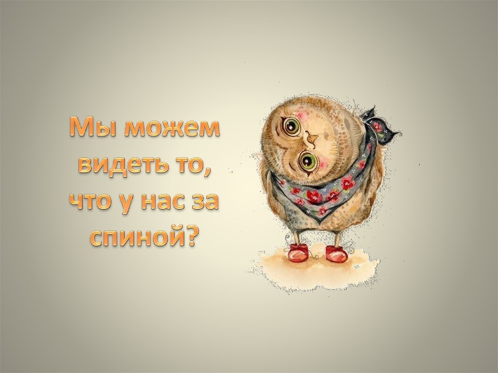 Мы можем видеть то, что у нас за спиной?