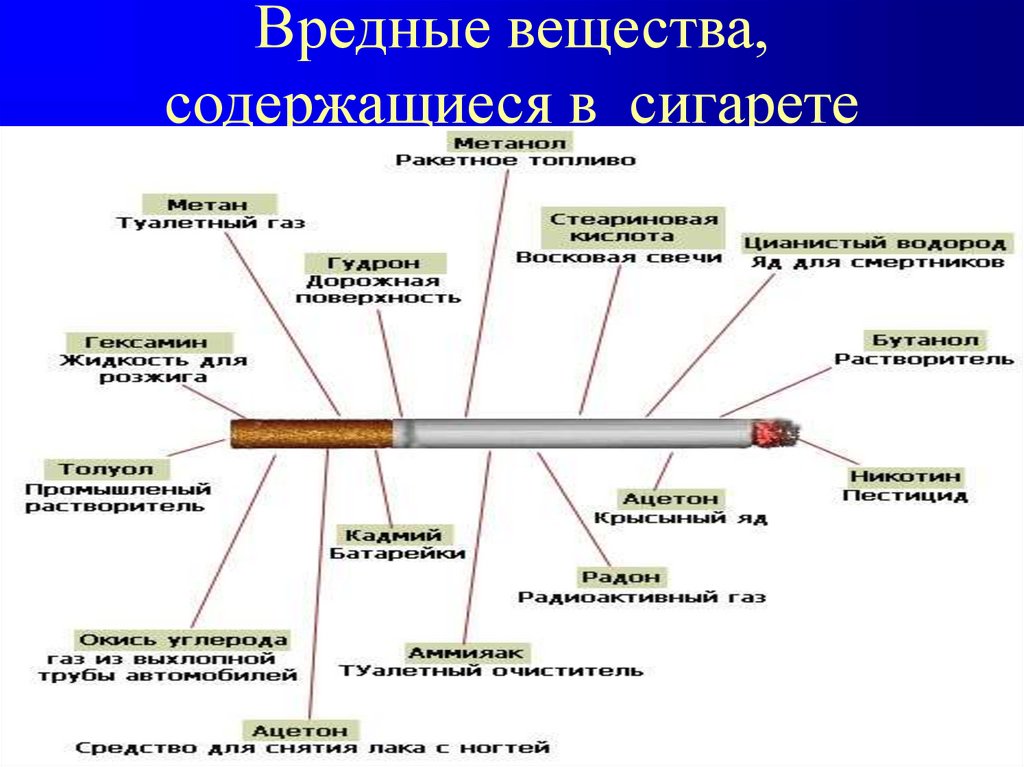 Из чего состоит сигарета рисунок