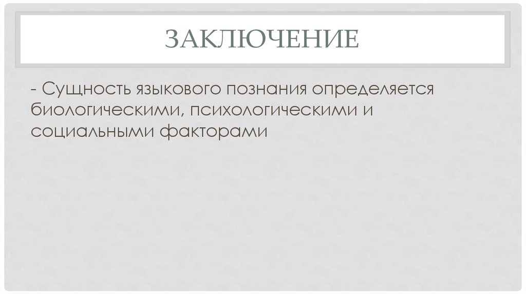 Заключение