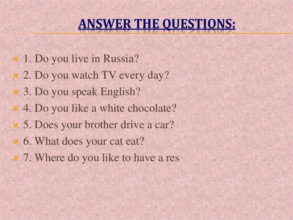 20 answer the questions