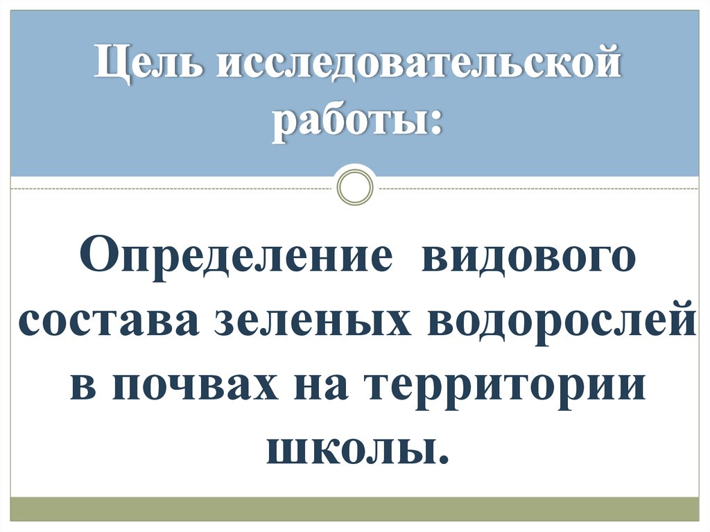 Цель исследовательской работы: