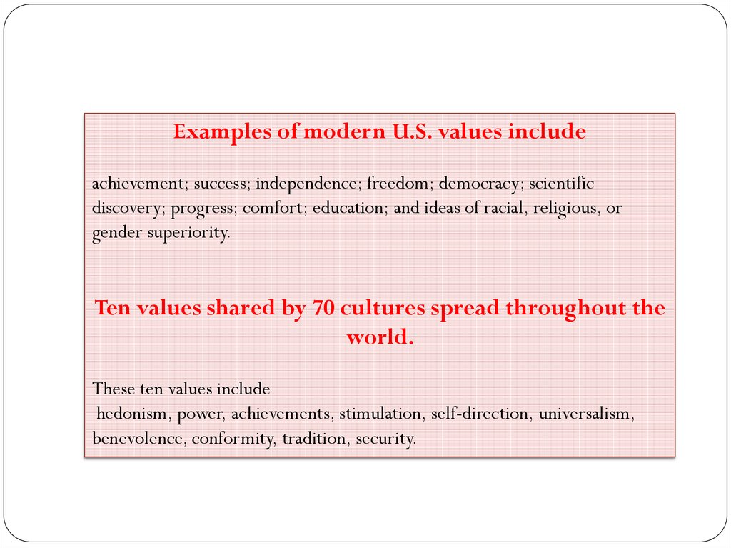 Personal Values: The Definition Of Cultural Norm