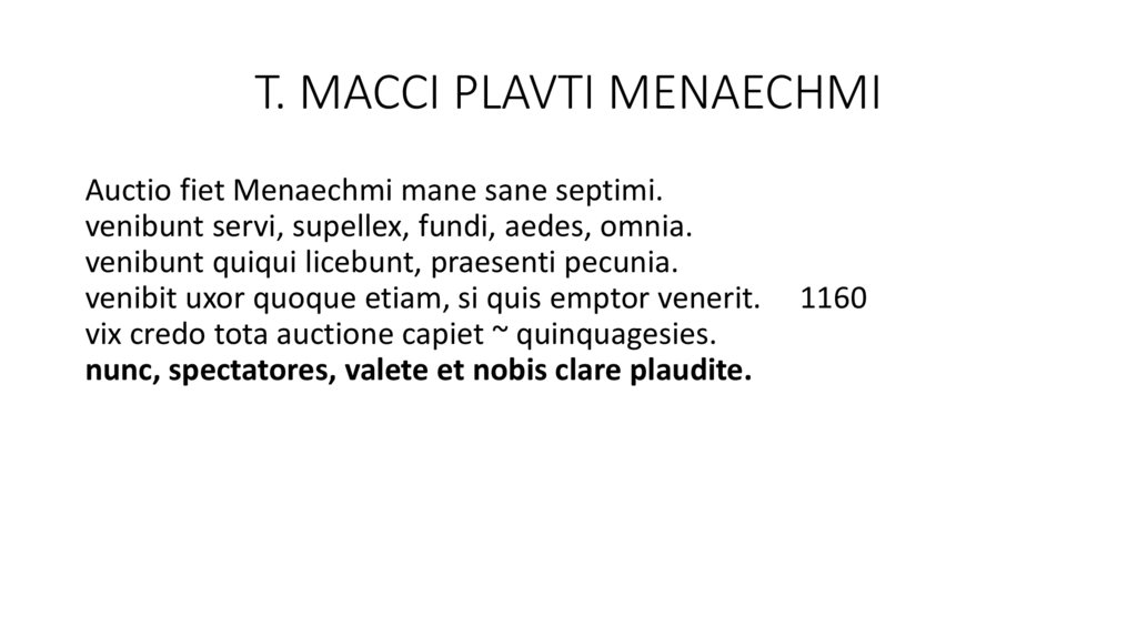 T. MACCI PLAVTI MENAECHMI