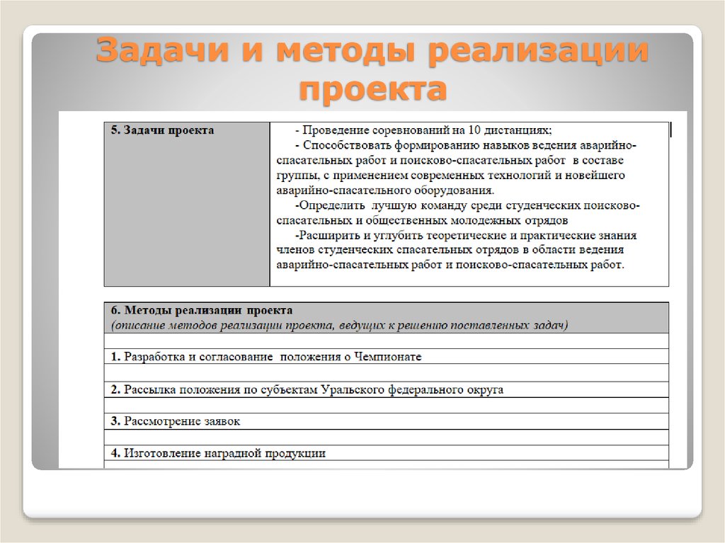 Задачи грантового проекта