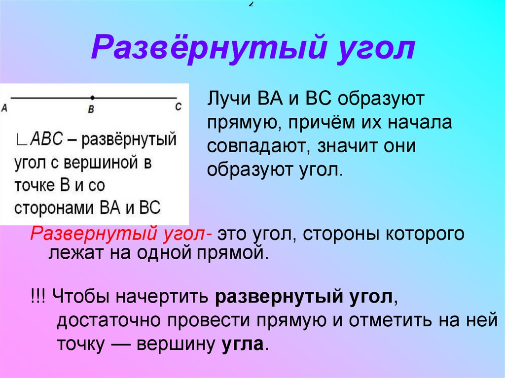 5 угол прямой и развернутый угол презентация