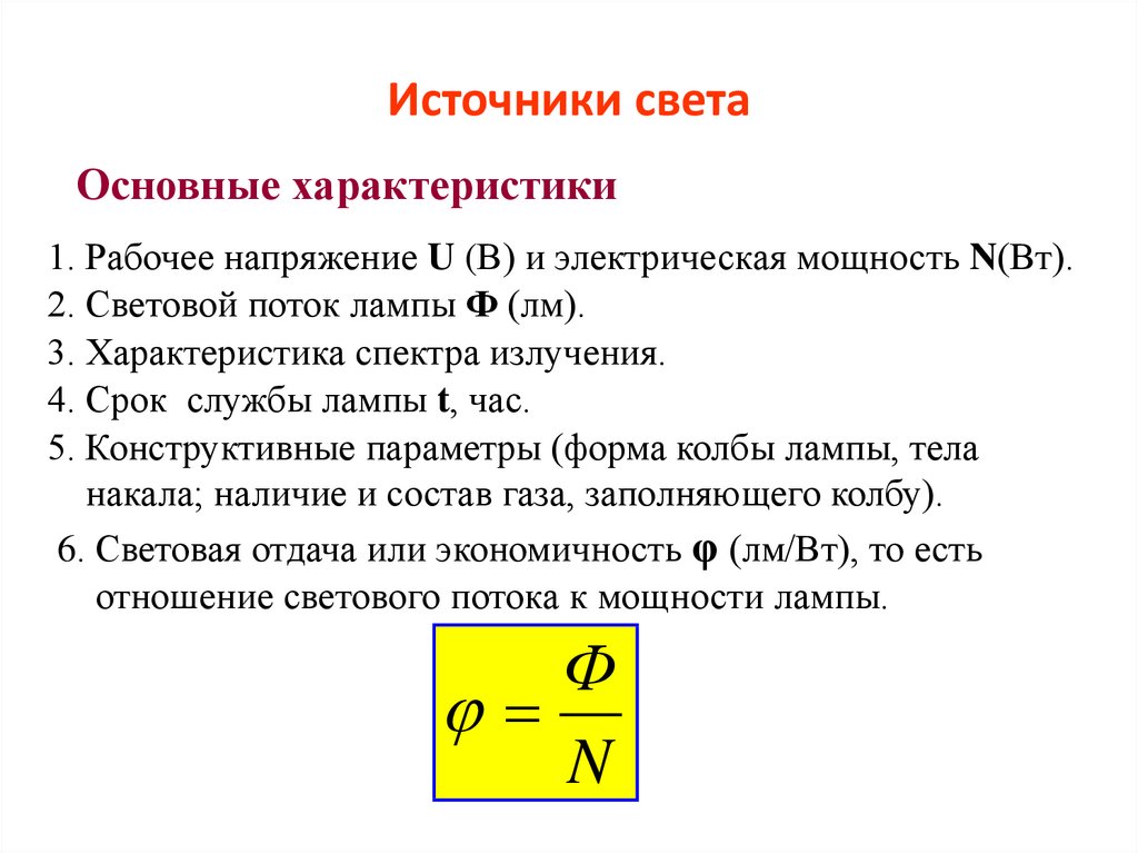 Источники света