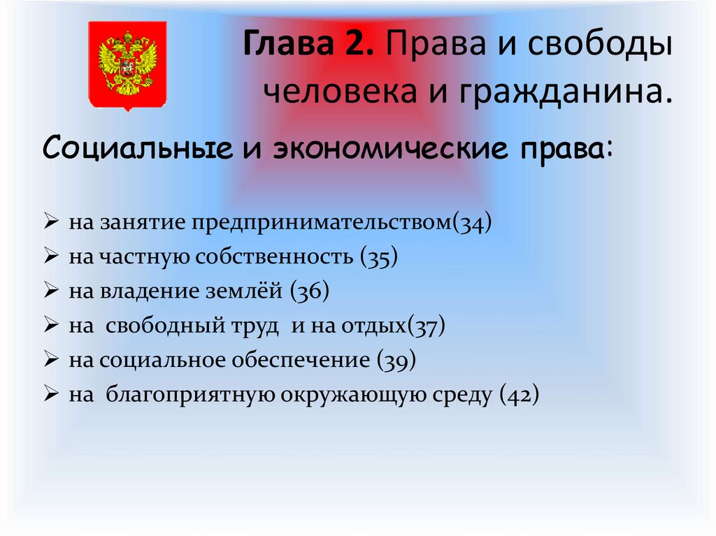 Презентация по правам и свободам человека и гражданина