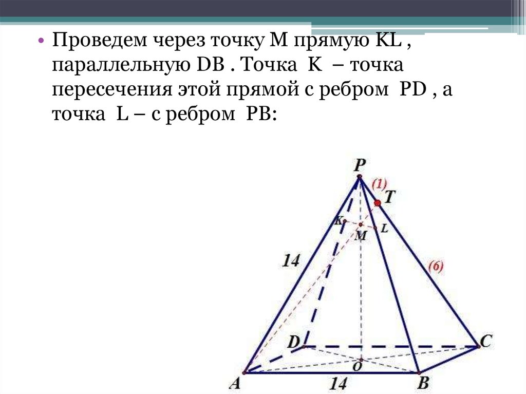 Диагональ основания пирамиды. Сечение пятиугольной пирамиды по трем точкам. Площадь сечения пирамиды. Формула объема пирамиды через скрещивающиеся прямые. Отношение площади сечения к площади основания пирамиды