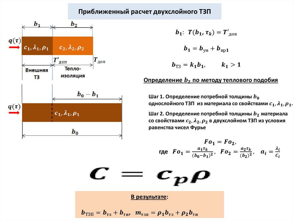 Приближенный расчет двухслойного ТЗП