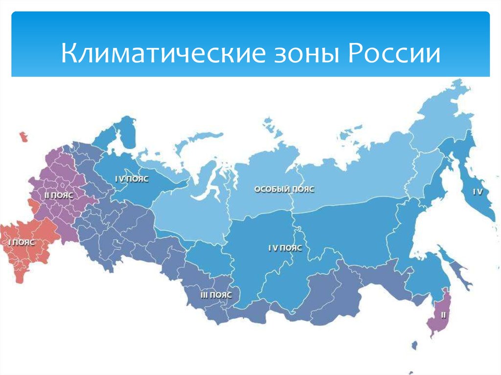 Карта россии по климатическим поясам с городами