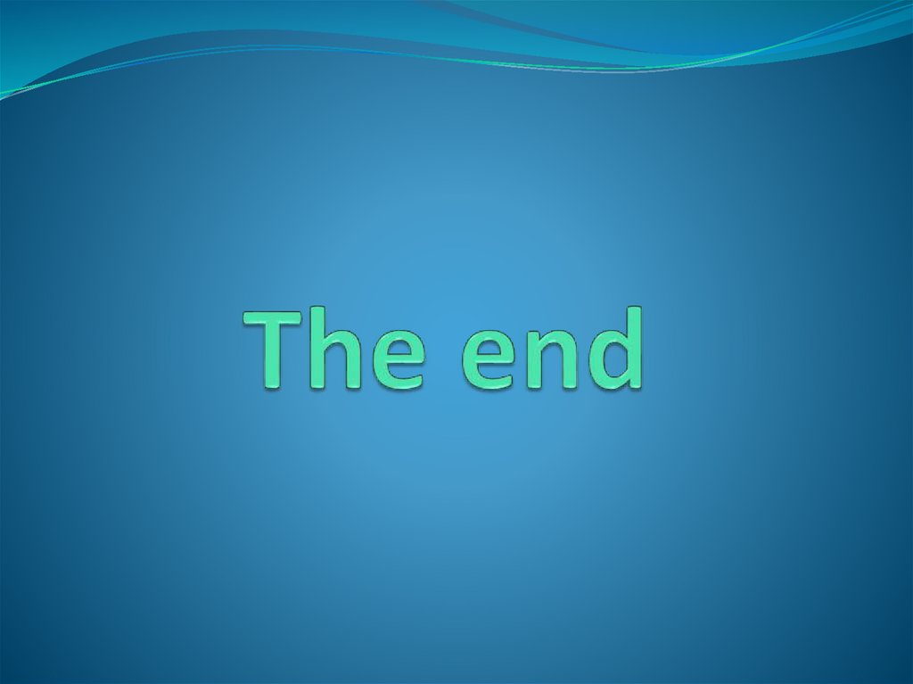 The end