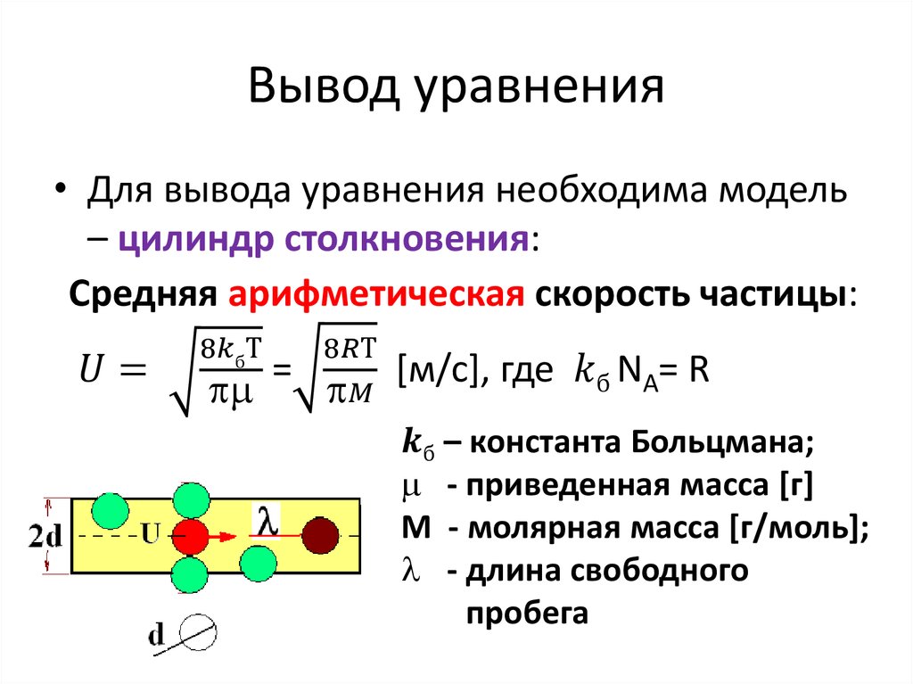 Вывод уравнений