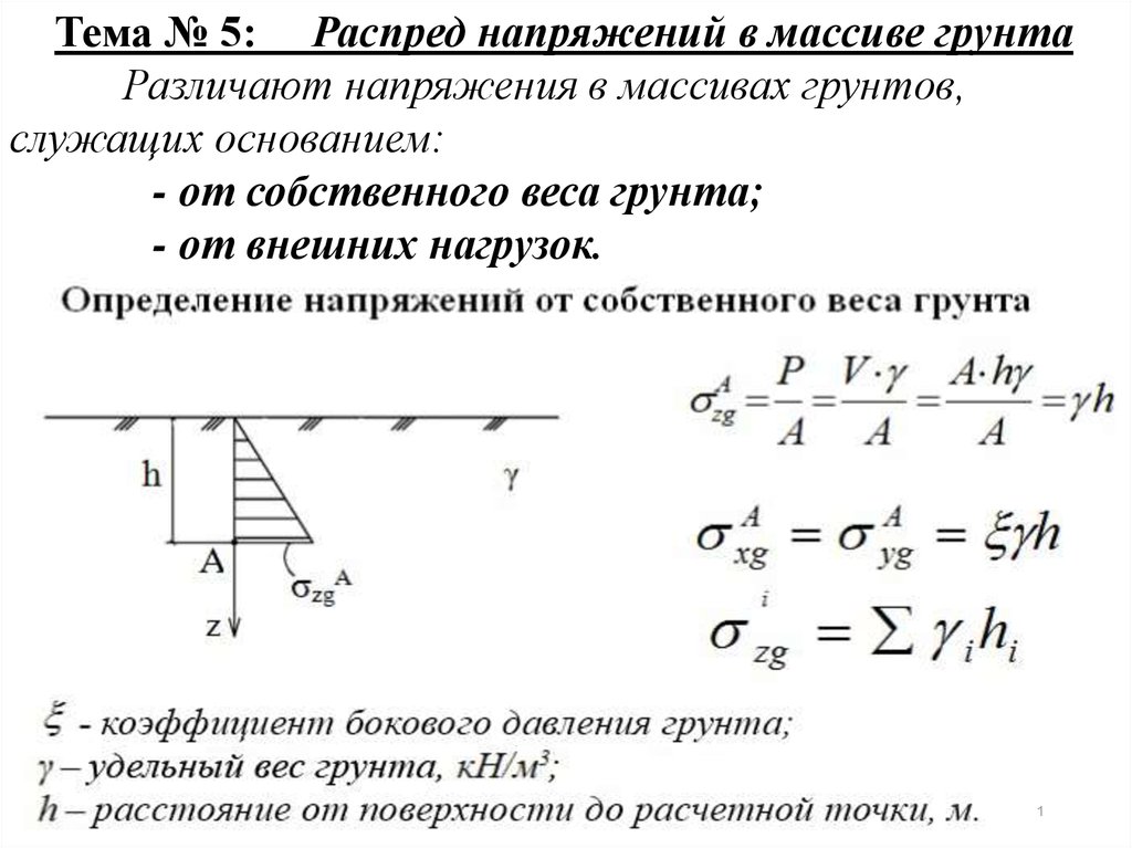 Дополнительное напряжение. Напряжение в грунте от внешней нагрузки. Определение напряжений в грунте. Определение напряжений в массиве грунта. Напряжения в грунтовом массиве.