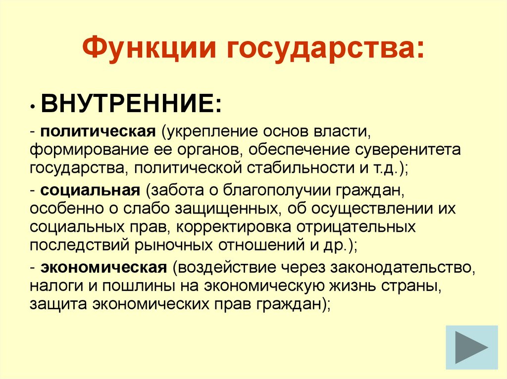 Роль политической власти. Функции государства. Политическая функция государства. Внутренняя политическая функция государства. Внутренние функции государства.