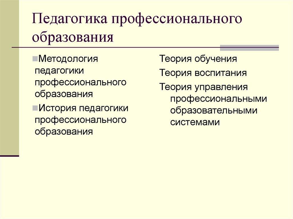 Дошкольная педагогика в профессиональном образовании