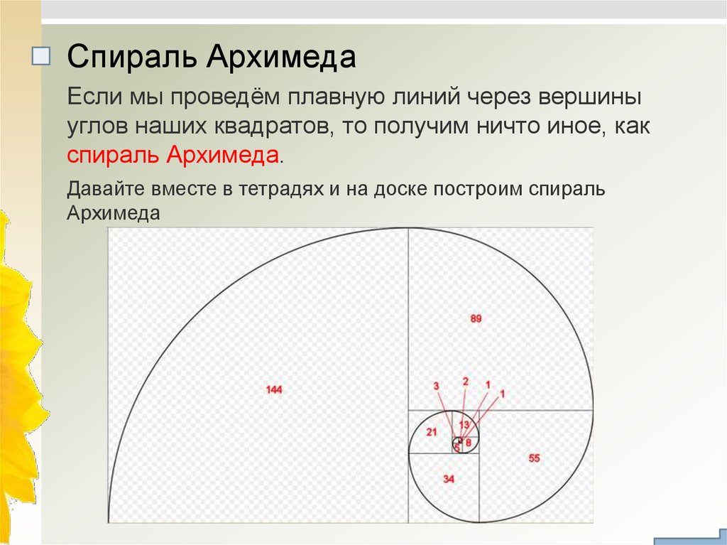 Проект спираль архимеда