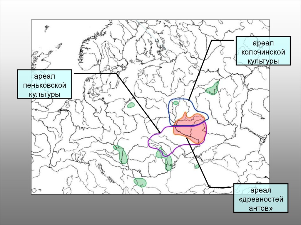 Пеньковская культура карта
