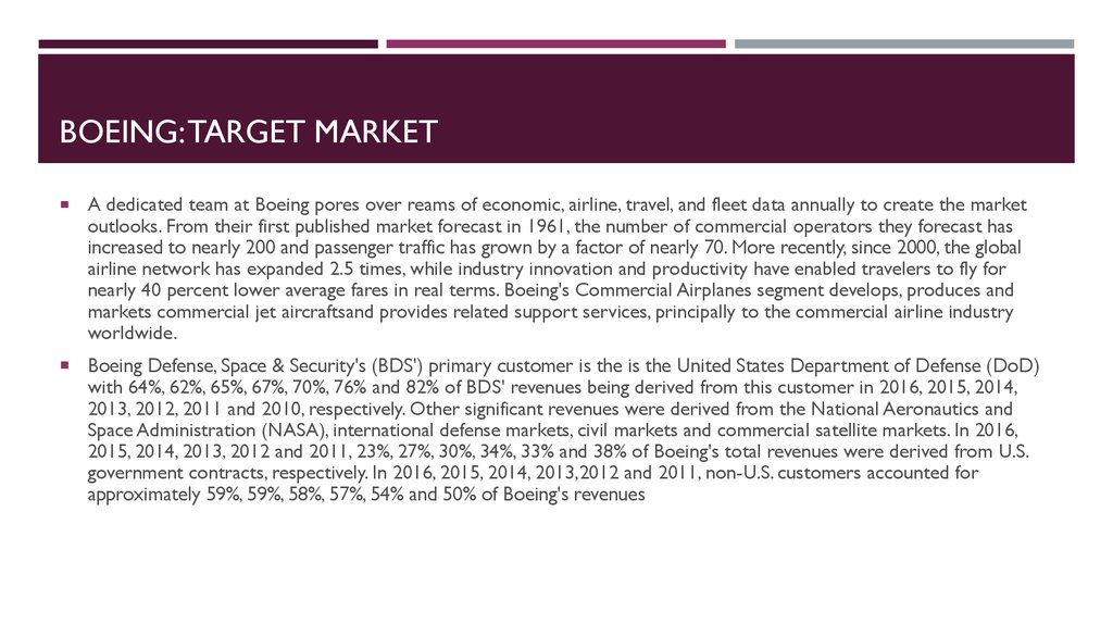 Boeing: target market
