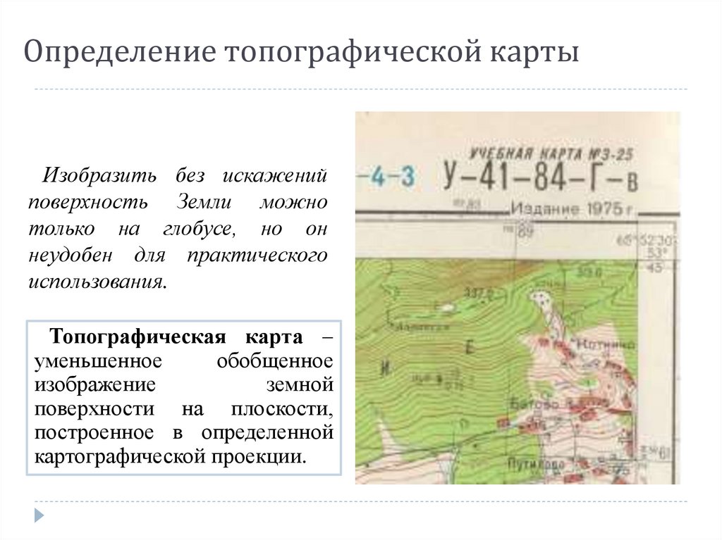 Обновление топографических карт презентация