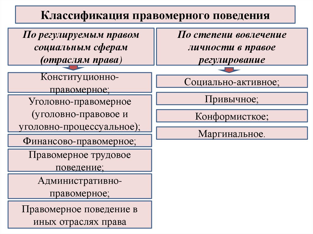 Виды правомерного поведения