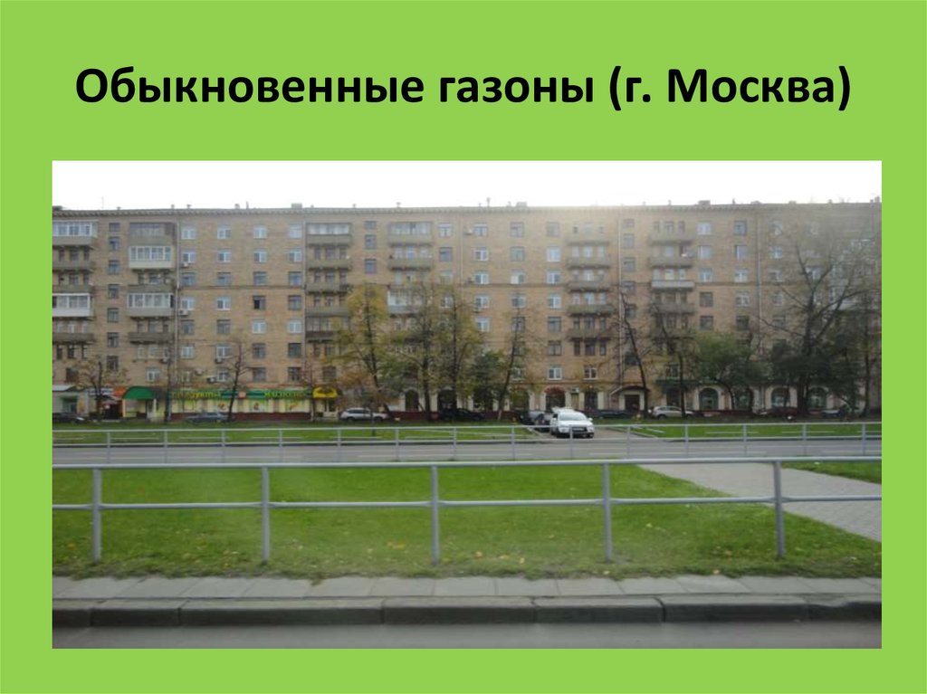 Карта газонов москвы