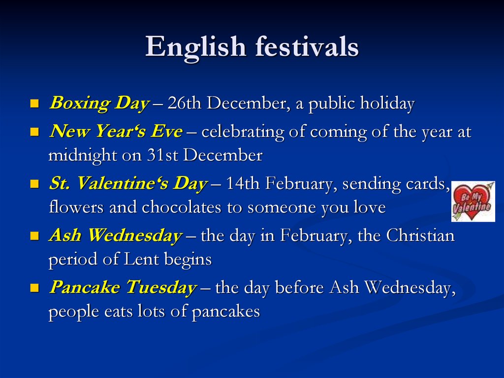 English festivals