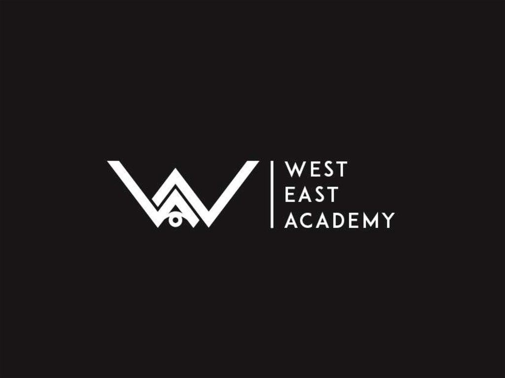 E academy. East Academy. East and West. Academi a e c.