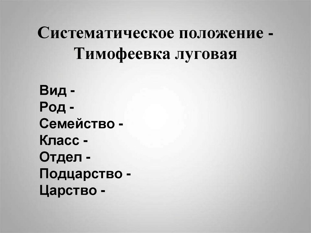 Систематическое положение растений. Тимофеевка Луговая вид род семейство класс отдел Подцарство царство. Систематическое положение тимофеевки Луговой. Систематическое положение вид род семейство.